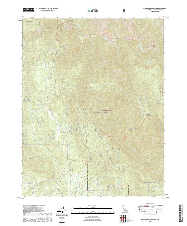 Buckingham Mountain topographic map thumbnail