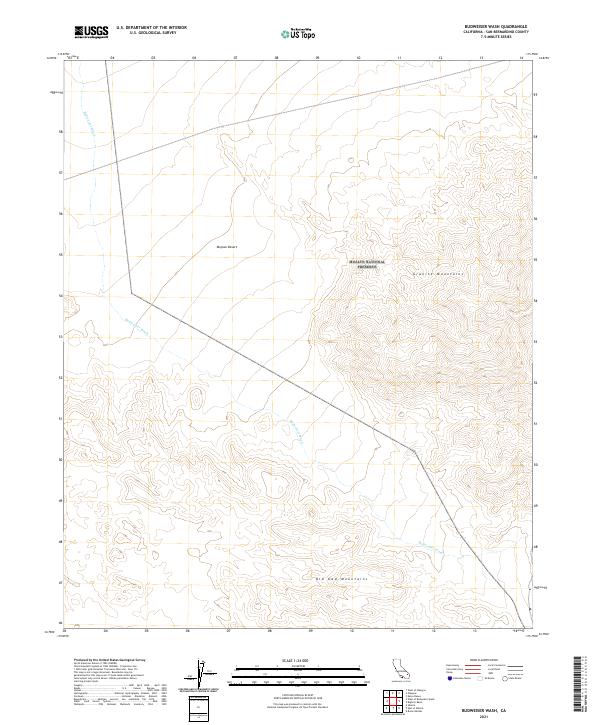 Budweiser Wash topographic map thumbnail