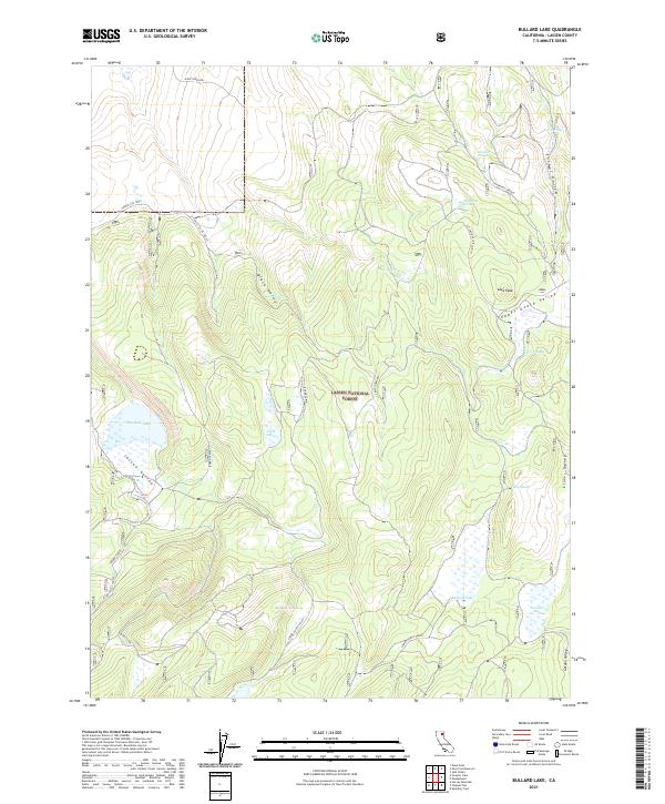 Bullard Lake topographic map thumbnail