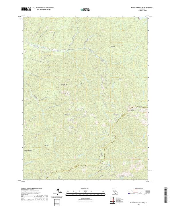 Bully Choop Mountain topographic map thumbnail