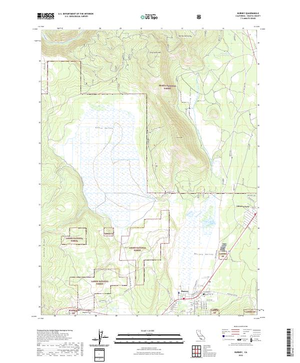 Burney topographic map thumbnail