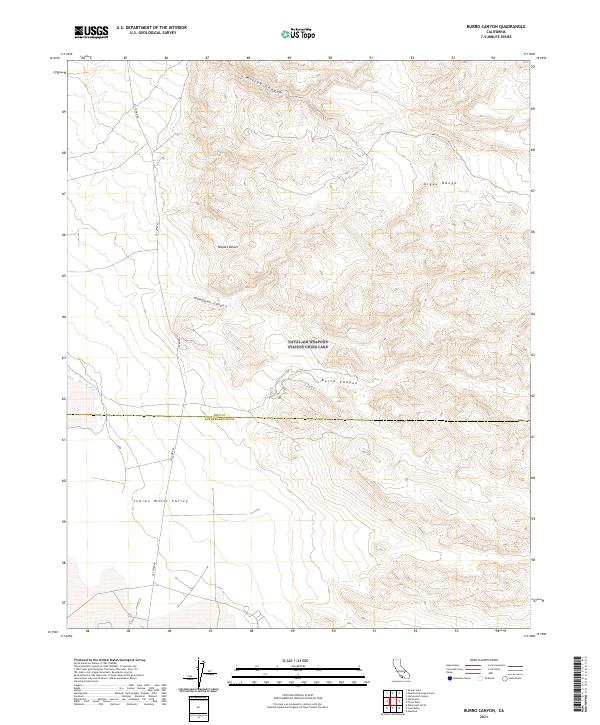 Burro Canyon topographic map thumbnail