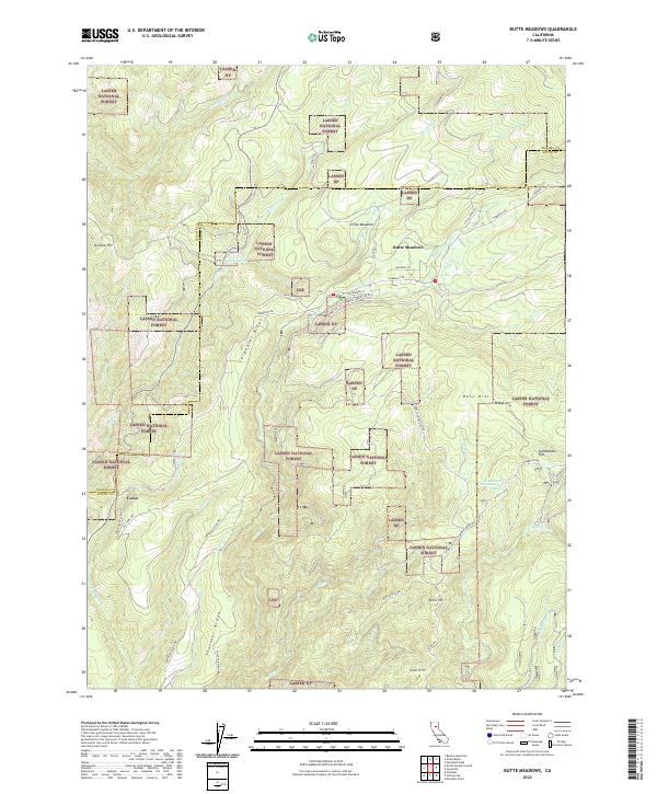 Butte Meadows topographic map thumbnail