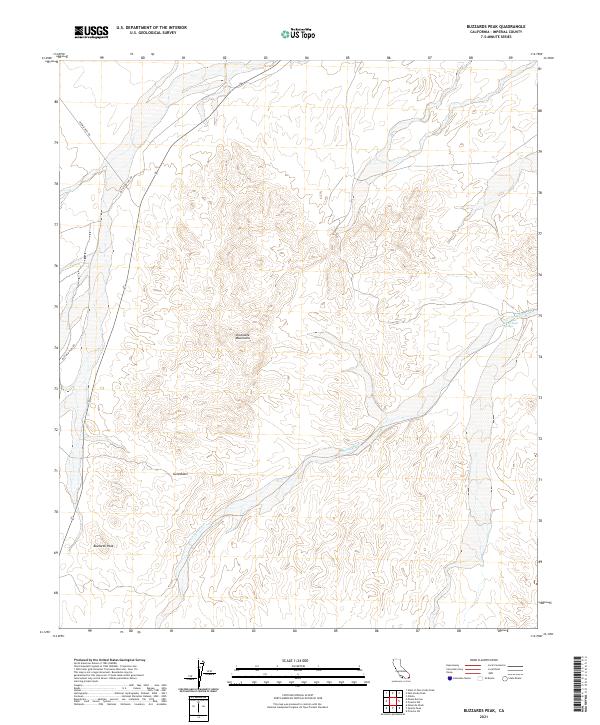 Buzzards Peak topographic map thumbnail