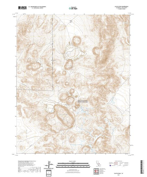 Cactus Peak topographic map thumbnail