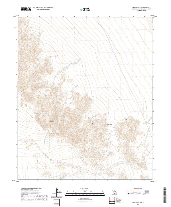 Cadiz Valley NW topographic map thumbnail
