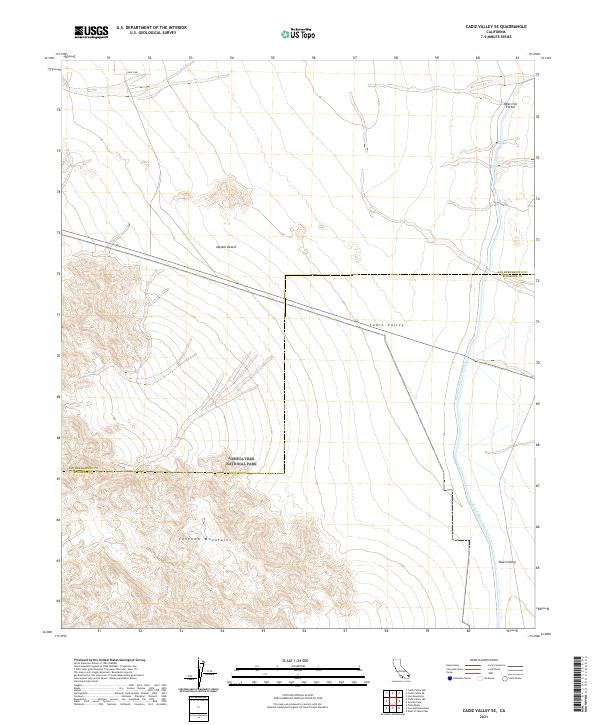 Cadiz Valley SE 2021 topographic map thumbnail