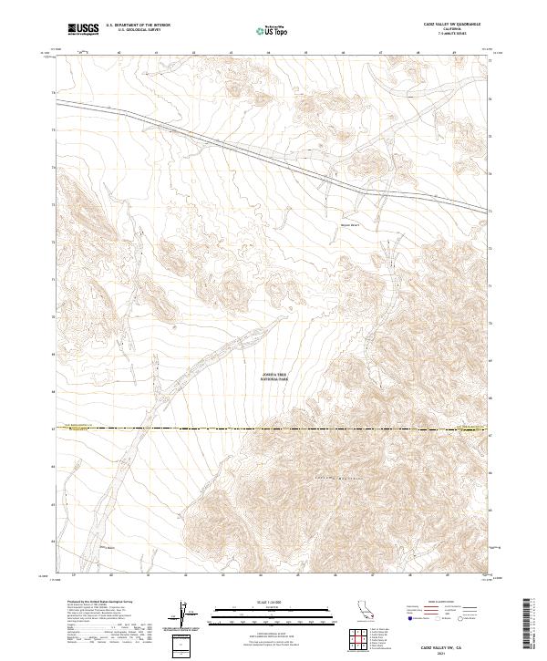 Cadiz Valley SW topographic map thumbnail