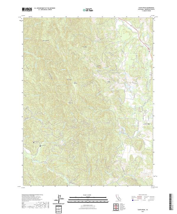 Cahto Peak topographic map thumbnail