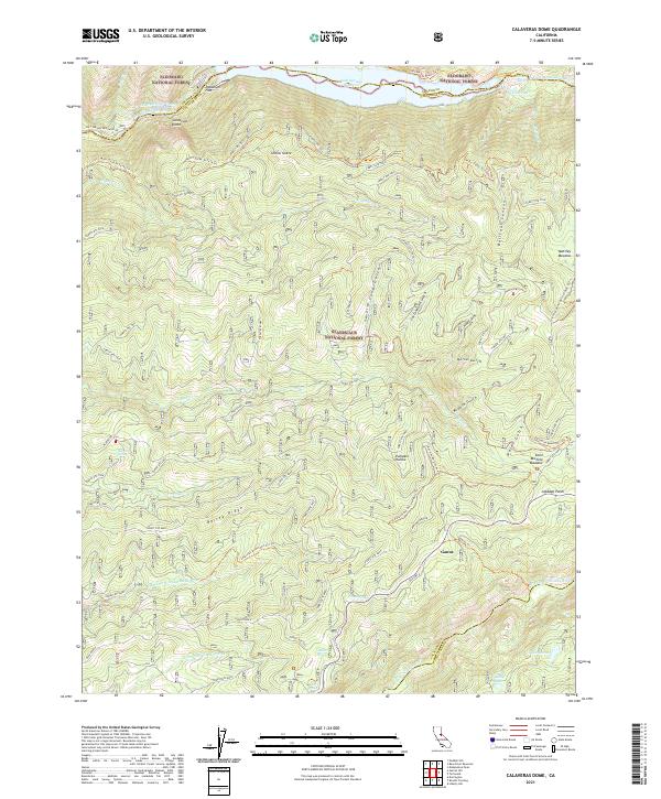 Calaveras Dome topographic map thumbnail