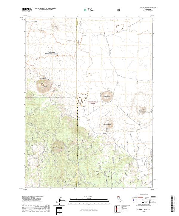 Caldwell Butte topographic map thumbnail