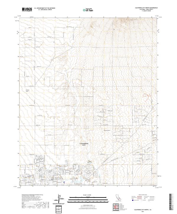 California City North topographic map thumbnail