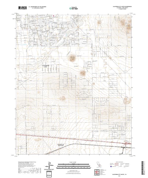 California City South topographic map thumbnail