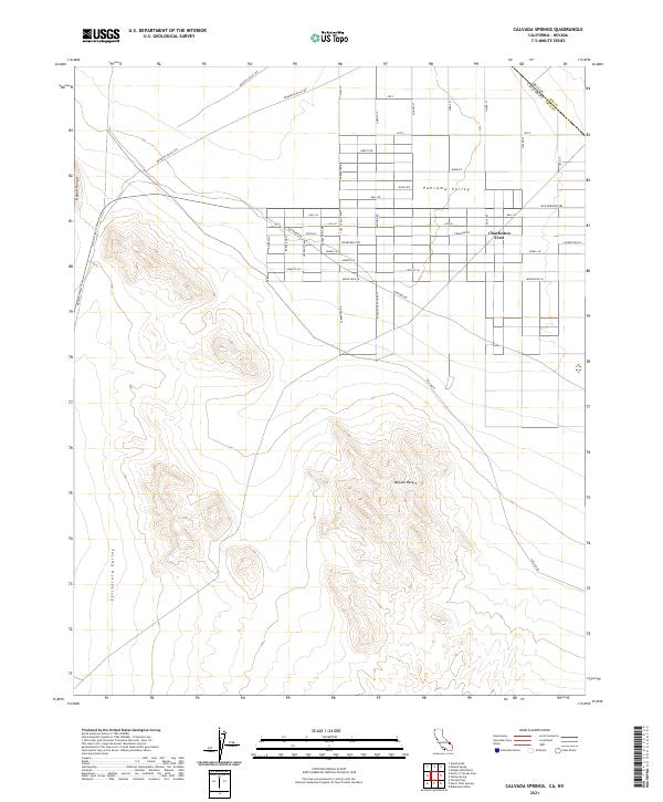 Calvada Springs topographic map thumbnail