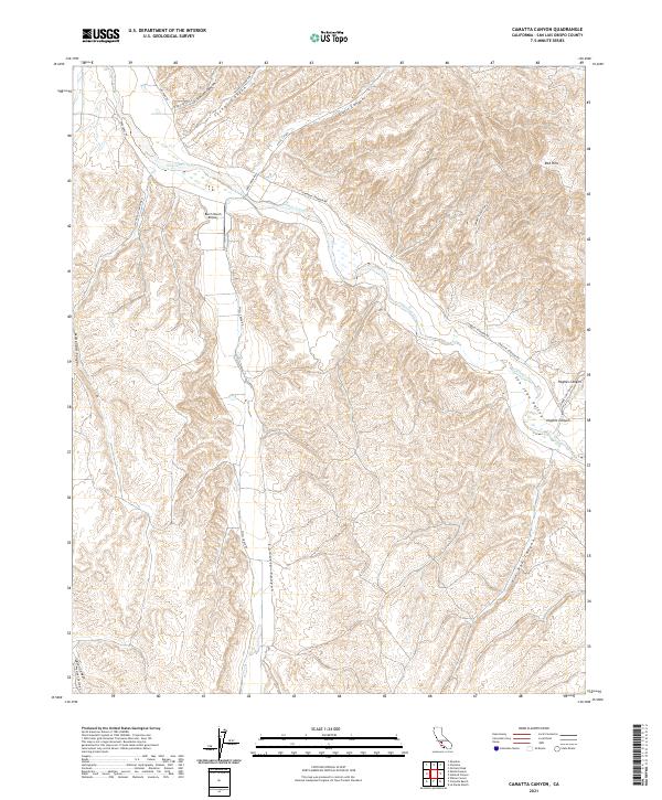 Camatta Canyon topographic map thumbnail