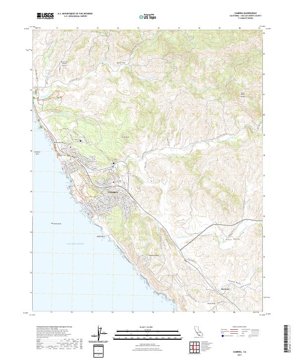 Cambria topographic map thumbnail