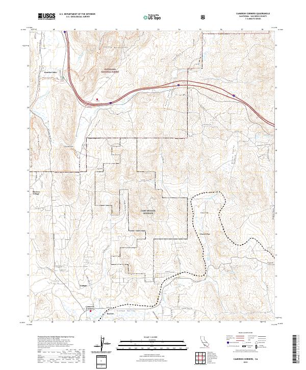 Cameron Corners topographic map thumbnail