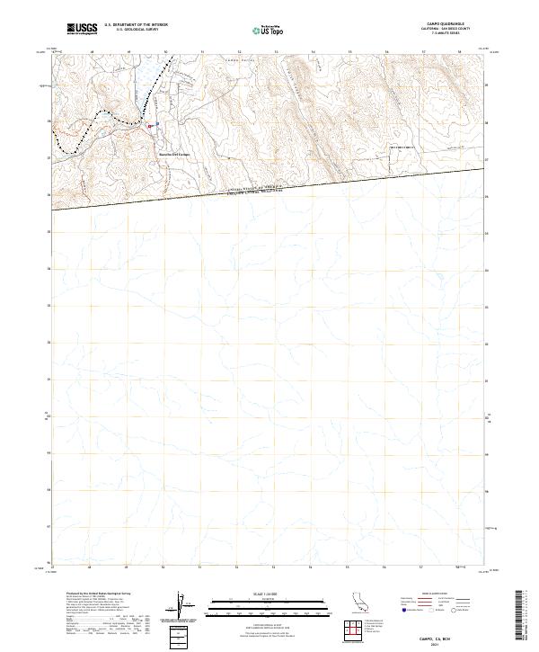 Campo topographic map thumbnail