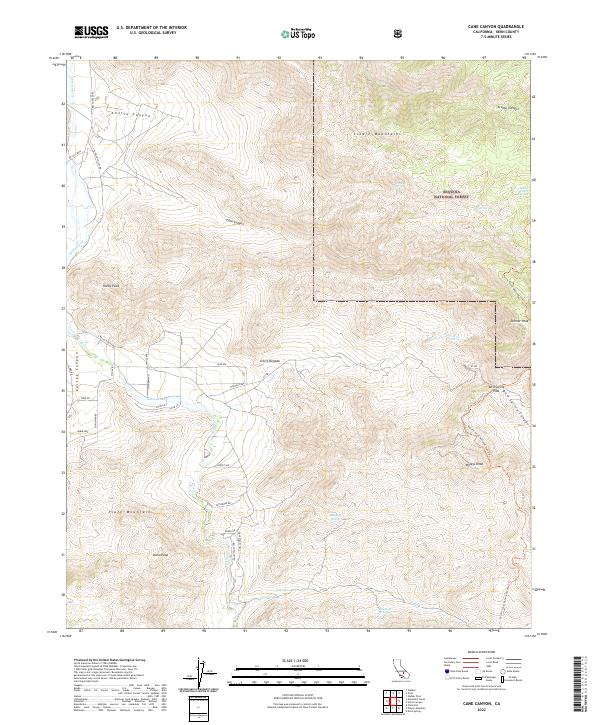 Cane Canyon topographic map thumbnail