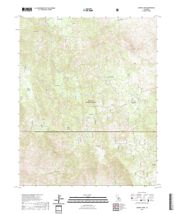 Cannell Peak topographic map thumbnail