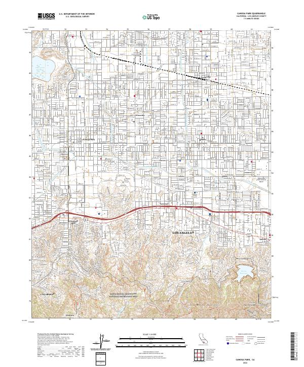 Canoga Park topographic map thumbnail