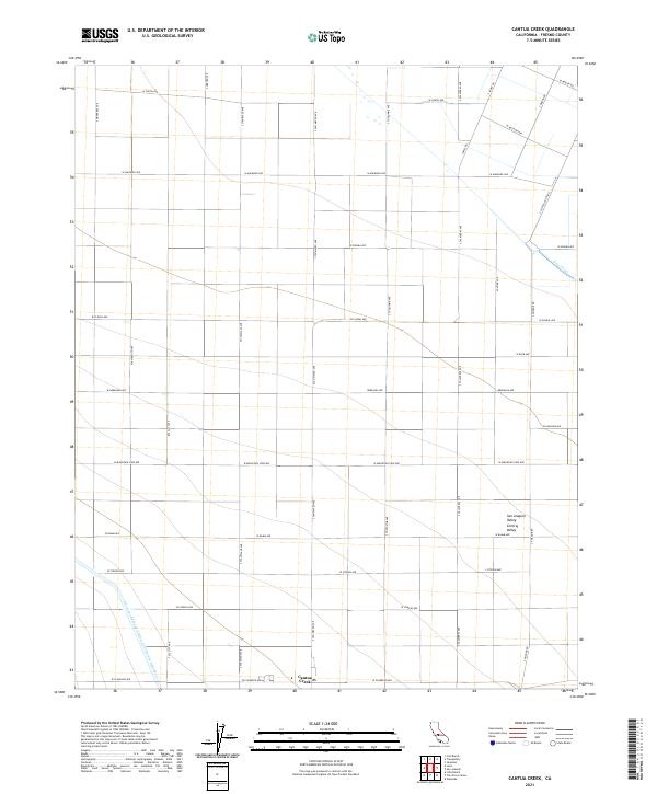 Cantua Creek topographic map thumbnail