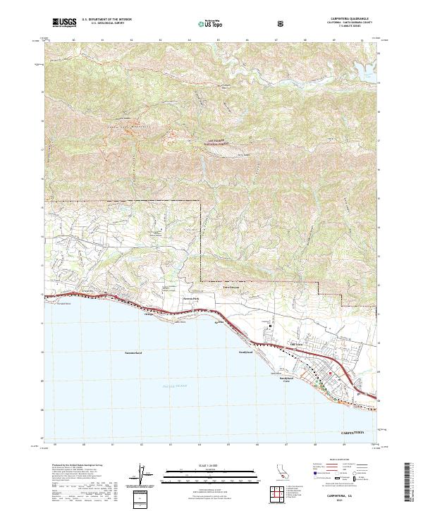 Carpinteria topographic map thumbnail