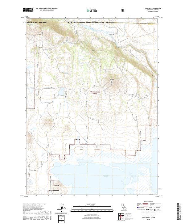 Carr Butte 2022 topographic map thumbnail