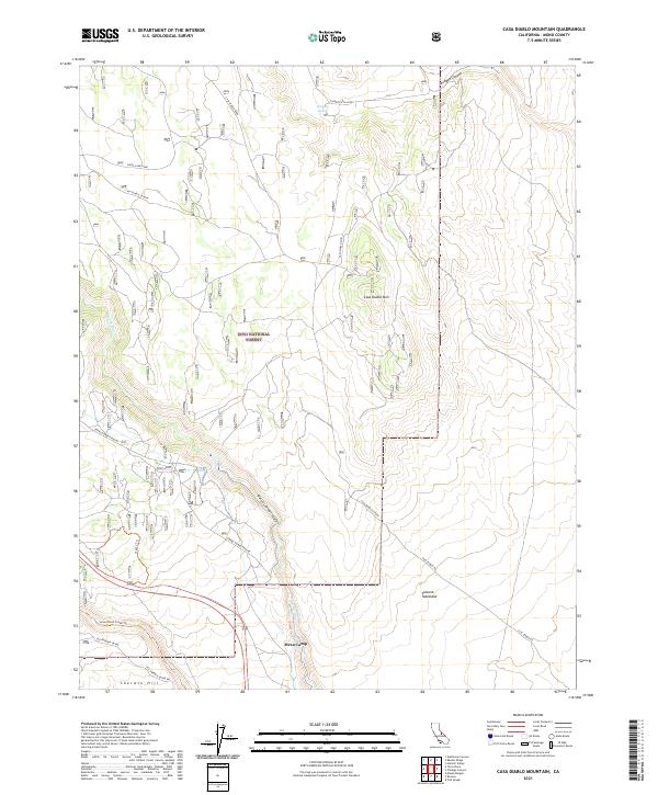 Casa Diablo Mountain topographic map thumbnail