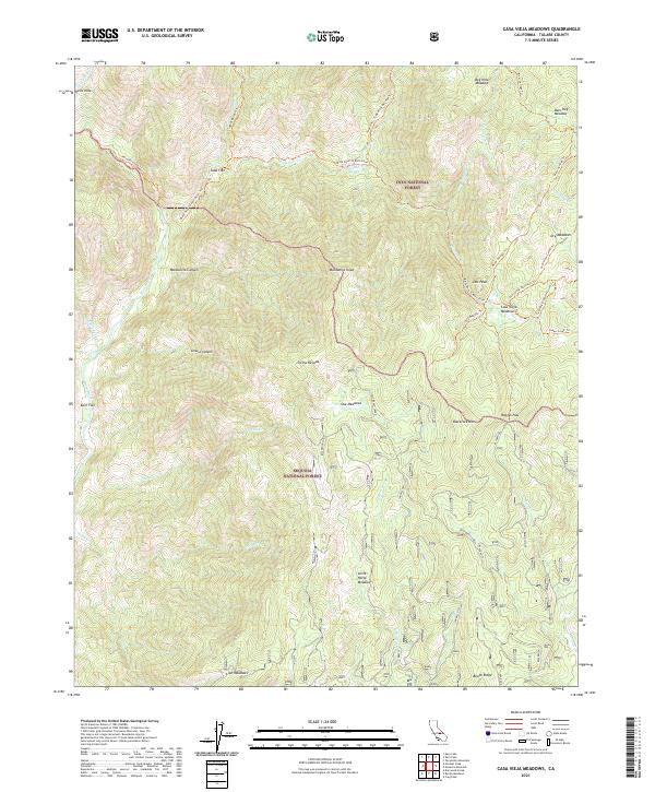 Casa Vieja Meadows topographic map thumbnail