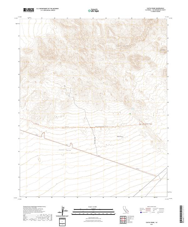Castle Dome 2021 topographic map thumbnail