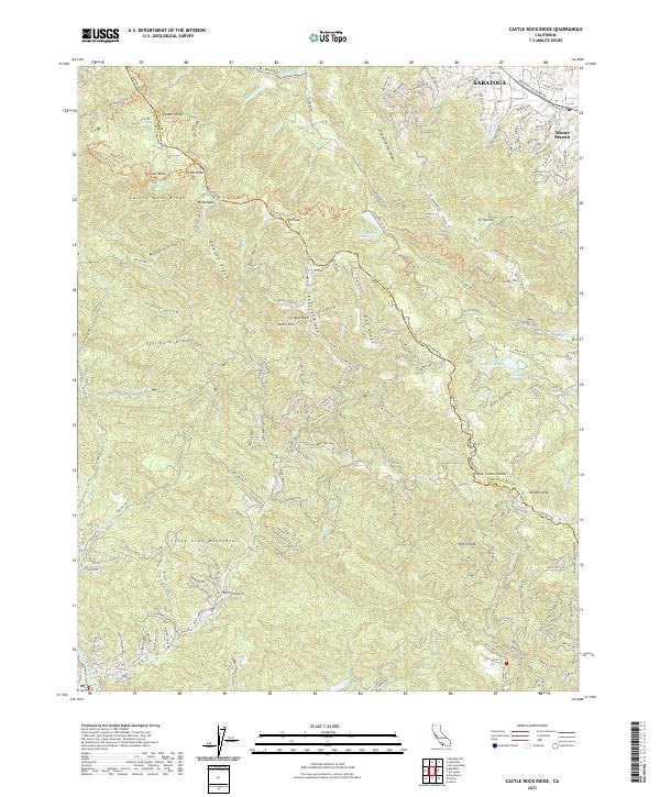 Castle Rock Ridge topographic map thumbnail