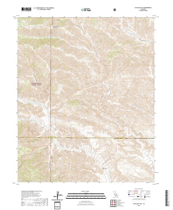 Catclaw Flat 2021 topographic map thumbnail