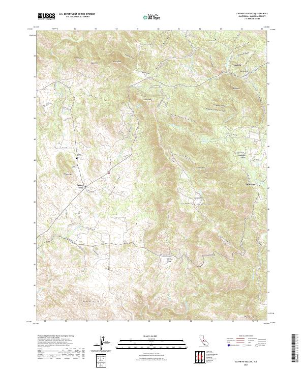 Catheys Valley 2021 topographic map thumbnail