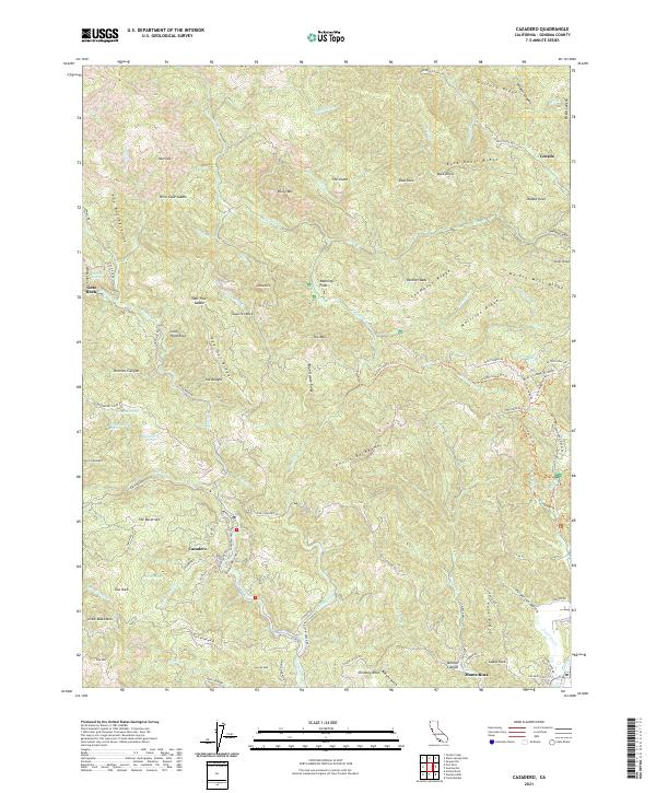 Cazadero topographic map thumbnail