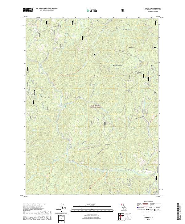 Cecilville 2021 topographic map thumbnail