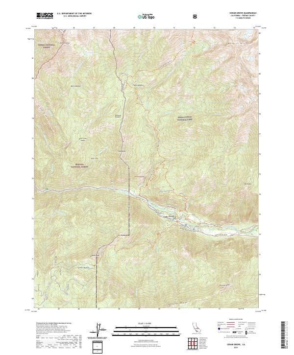Cedar Grove 2021 topographic map thumbnail