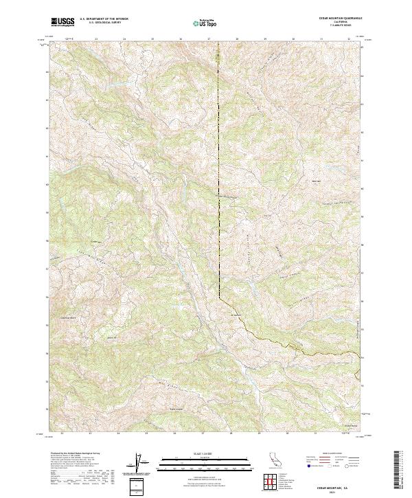Cedar Mountain 2021 topographic map thumbnail