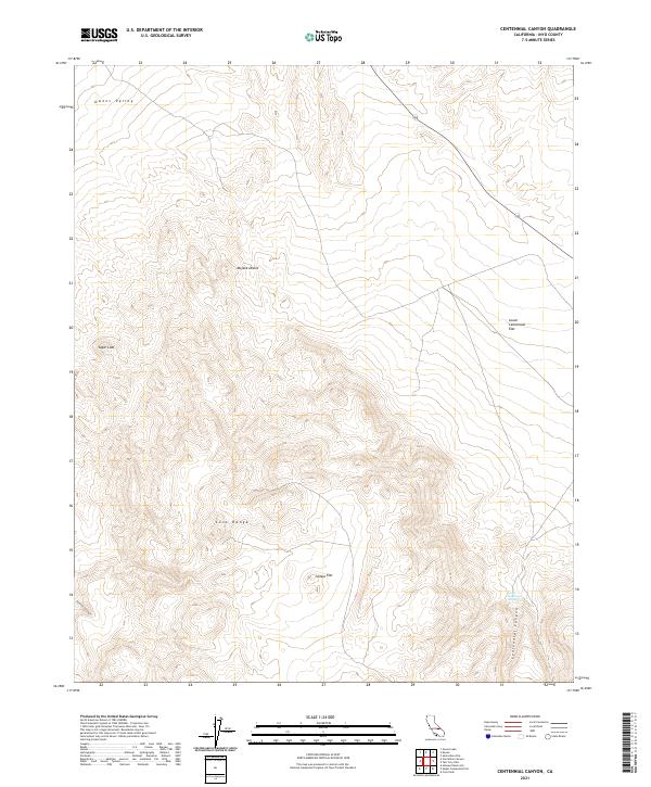 Centennial Canyon 2021 topographic map thumbnail