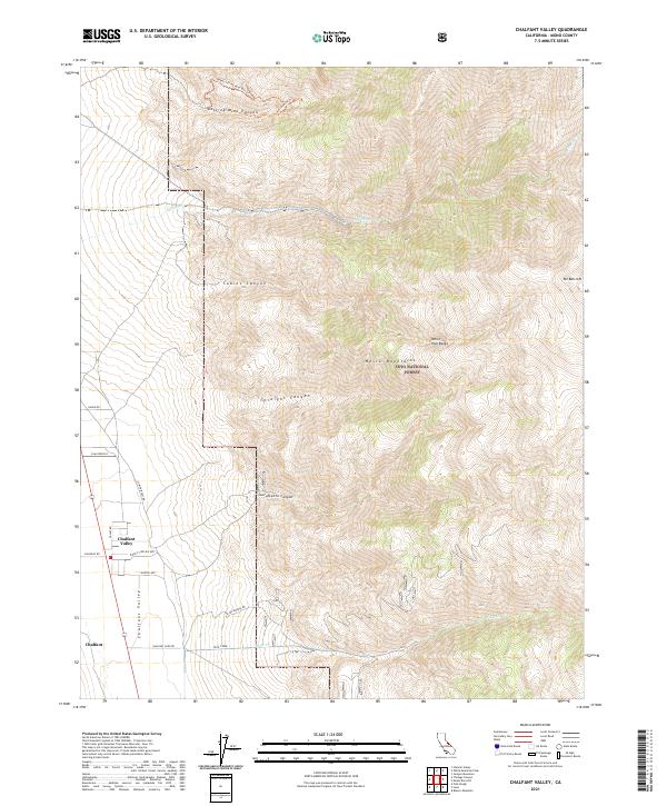 Chalfant Valley 2021 topographic map thumbnail