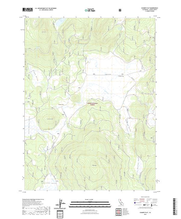 Champs Flat 2021 topographic map thumbnail
