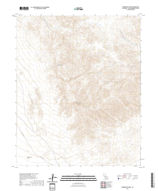 Chemehuevi Peak topographic map thumbnail