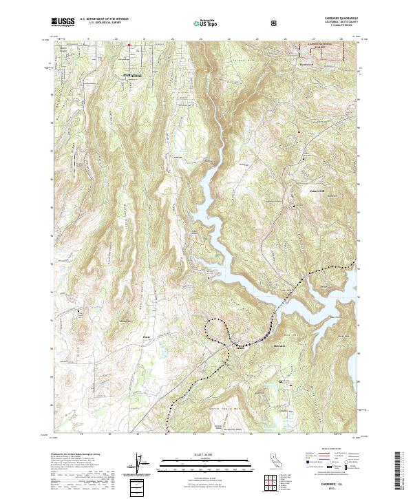 Cherokee 2022 topographic map thumbnail