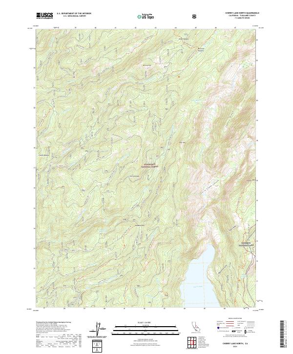 Cherry Lake North 2021 topographic map thumbnail