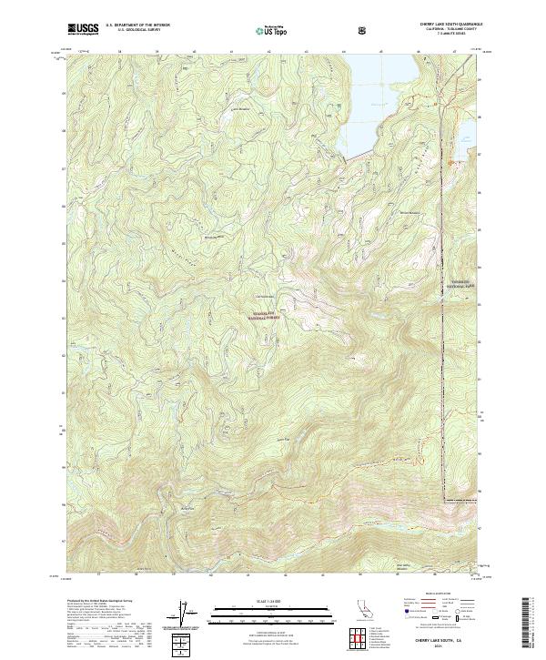 Cherry Lake South topographic map thumbnail