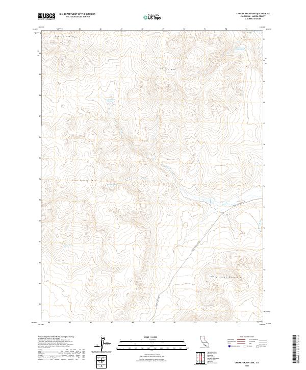 Cherry Mountain 2021 topographic map thumbnail