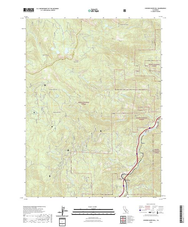 Chicken Hawk Hill 2022 topographic map thumbnail