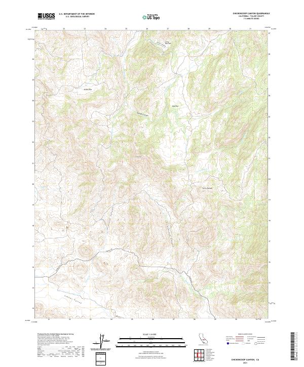 Chickencoop Canyon topographic map thumbnail