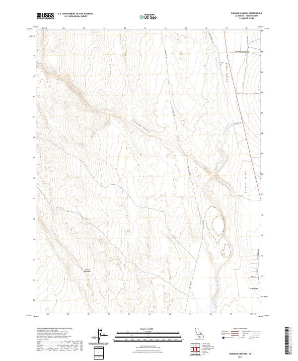 Chidago Canyon topographic map thumbnail