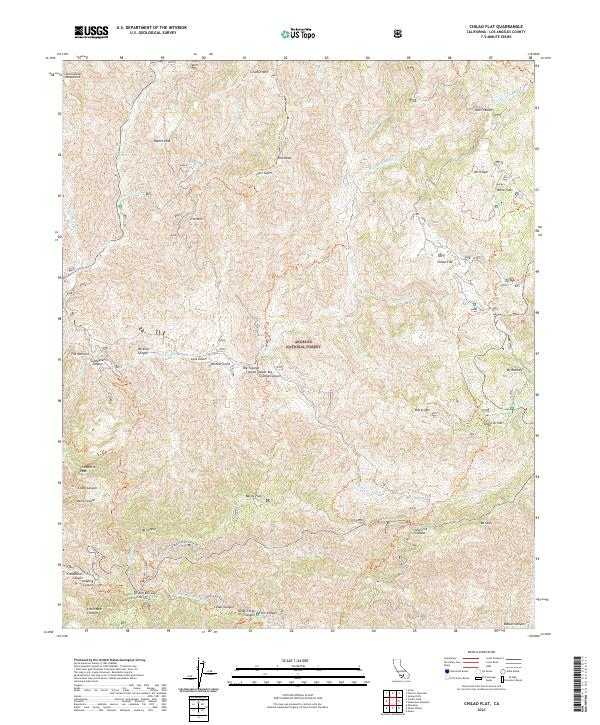 Chilao Flat topographic map thumbnail